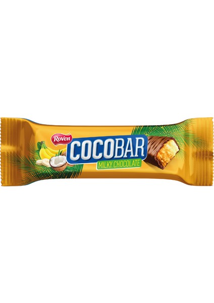 Sütlü Çikolata Kaplamalı Muz Aromalı Hindistan Cevizi Dolgulu Bar - 12 Gr. 48 Adet (1 Kutu) fırsatları