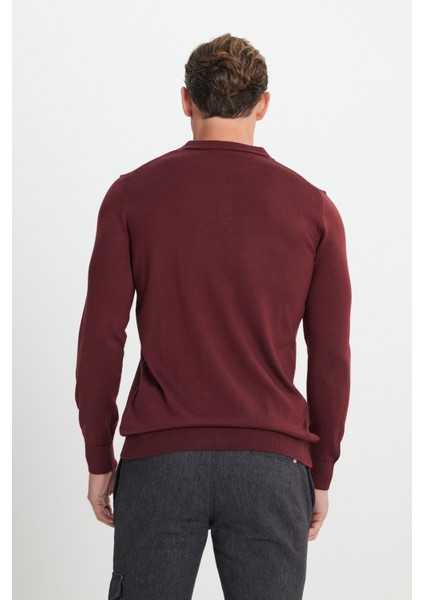 Standart Fit Normal Kesim Polo Yaka Triko Kazak indirimleri