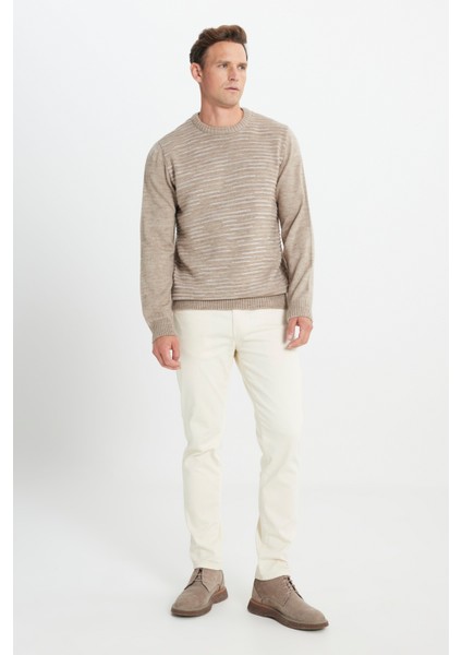 Bisiklet Yaka Standart Vizon Melanj Erkek Kazak 4A4924100054 fiyatları