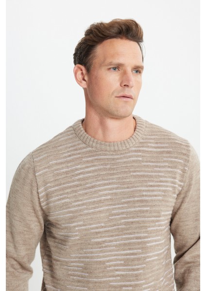 Bisiklet Yaka Standart Vizon Melanj Erkek Kazak 4A4924100054 indirimleri