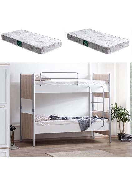 Zirve Ayrılabilir Metal Ranza + 2 Adet Comfort Yatak