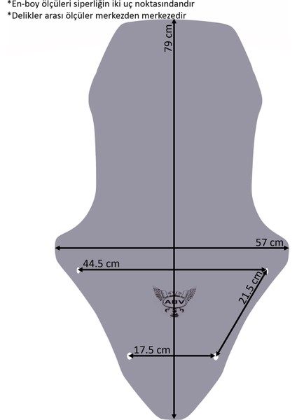 Honda PCX Füme Tur Camı 79x57 cm (21-24) + Bağlantı Ekipmanı