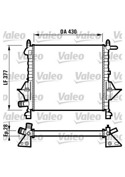 7701045212 232051 Valeo Renault Twingo 93-12 Su Radyatörü