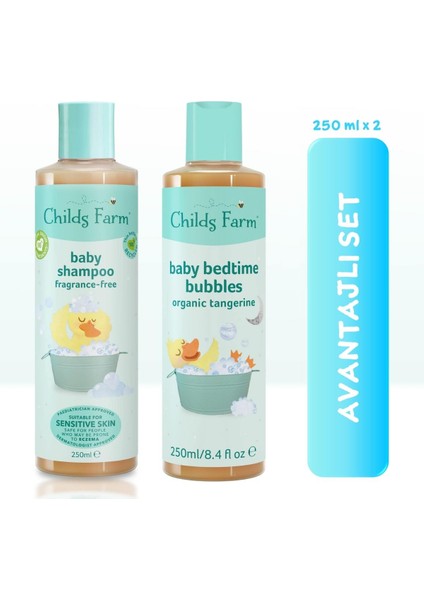 Childs Farm 2'li Parfüm Içermeyen Bebek Şampuanı ve Banyo Köpüğü (250ML 2 Adet)