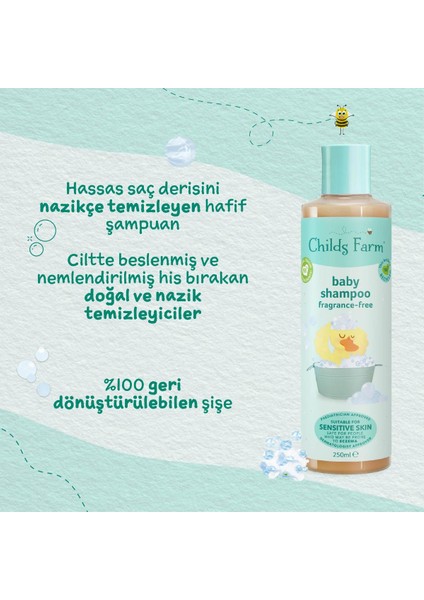 Childs Farm 2'li Parfüm Içermeyen Bebek Şampuanı ve Banyo Köpüğü (250ML 2 Adet)