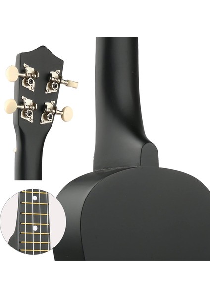 Ukx-901bk Siyah Soprano Ukulele (Askı Çanta Metod Pena)