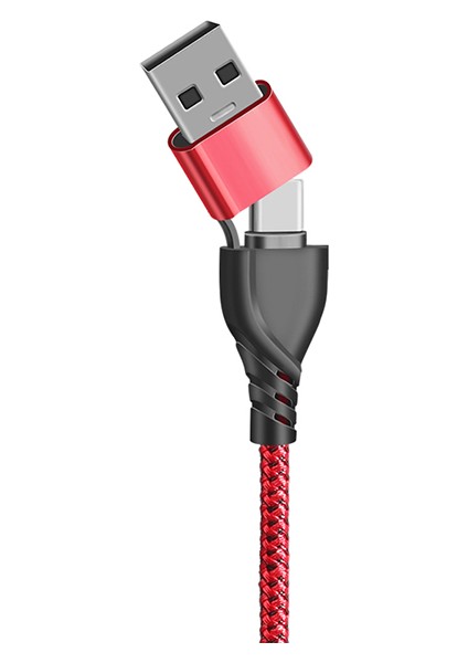 3in1 Type-C + USB To Lightning + Type-C + Micro USB Şarj ve Data Kablosu fırsatları