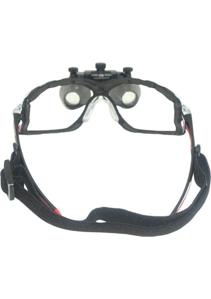 Hiperlupa ST245 Doktor Gözlük Apex Kırmızı Çerçeve 2-5x Siyah Loupe