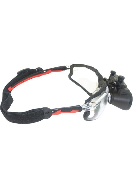 Hiperlupa ST245 Doktor Gözlük Apex Kırmızı Çerçeve 2-5x Siyah Loupe
