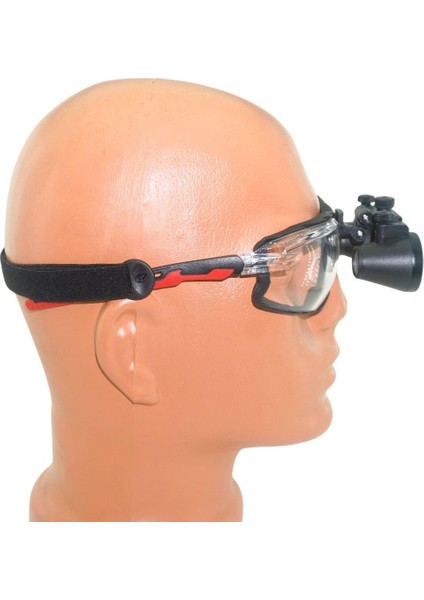 Hiperlupa ST245 Doktor Gözlük Apex Kırmızı Çerçeve 2-5x Siyah Loupe