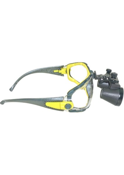 Hiperlupa ST235 Doktor Gözlük Delta Plus Sarı Çerçeve 3-5x Siyah Loupe