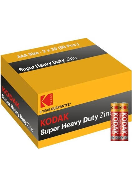 60 Adet Çinko Karbon Shrink Ince Pil