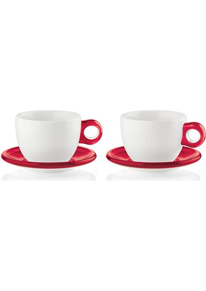 2'li Çay Fincan Takımı Kırmızı