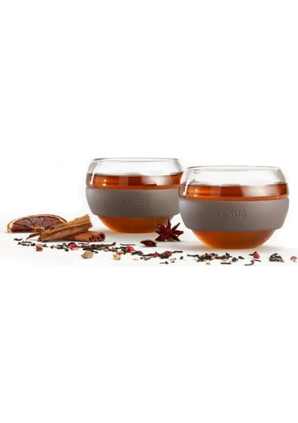 2'li Çay Fincanı 250 ml Kahverengi