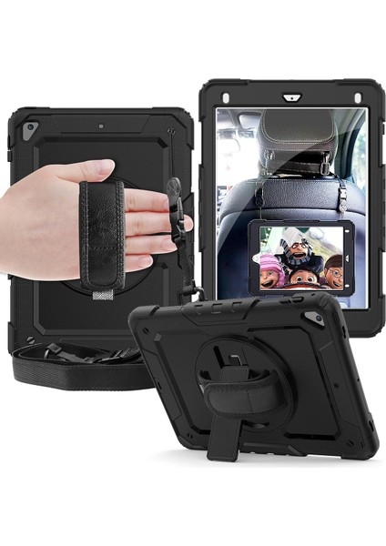 Ipad 10.nesil 10.9 2022 ile Tam Uyumlu Zırh Özellikli Askılıklı Defender Military Kılıf