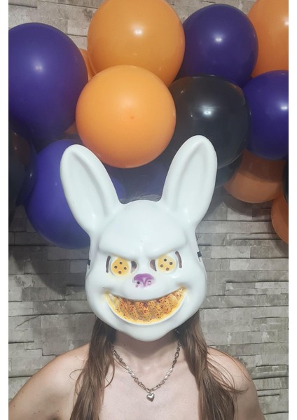 Beyaz Tavşan Cadılar Bayramı Halloween Maskesi Katil Tavşan Korkunç Maske Beyaz fiyatları