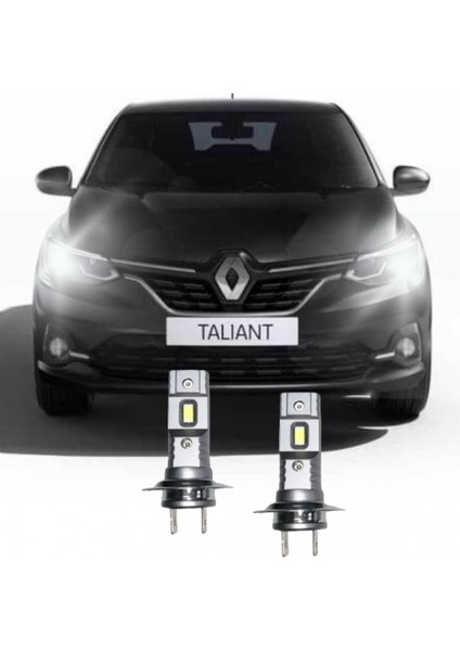 Renault Talıant Led Kısa Far Ampulü Mini Led 2'Li Set H7 Aparat Gerekmez