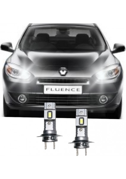 Renault Fluence Led Uzun Far Ampulü Mini Led 2'Li Set H7