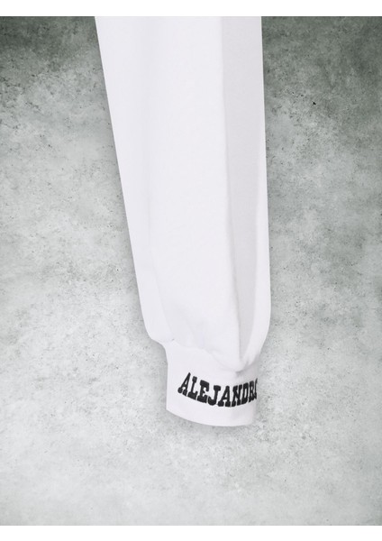 Alejandro Beyaz Crop Sweatshirt fiyatları