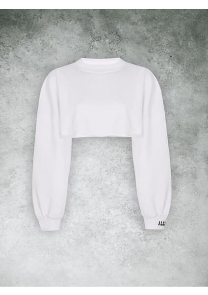 Alejandro Beyaz Crop Sweatshirt fırsatları