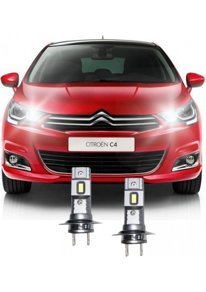 Cıtroen C4 (2015-2017) Led Uzun Far Ampulü H7 Mini Led 2'Li Set Apara Gerekmez