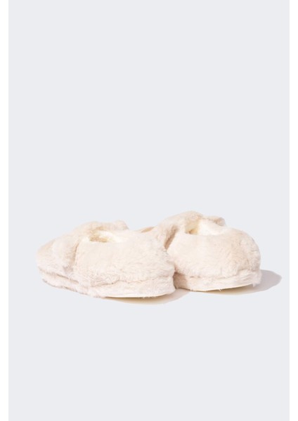 Kız Çocuk Ayıcık Temalı Pelüş Düz Taban Panduf D3442A824WN modelleri