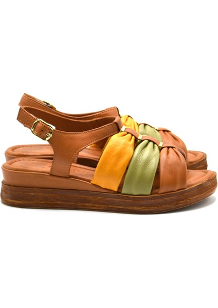 Kadın Comfort Deri Sandalet Taba 2216412Y fiyatları