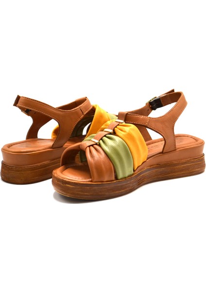 Kadın Comfort Deri Sandalet Taba 2216412Y indirimleri