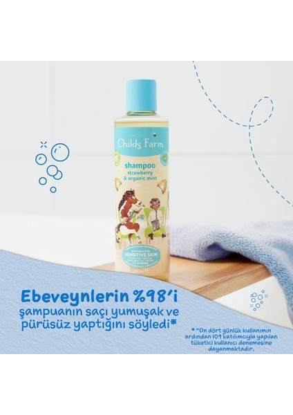 Childs Farm 2'li Çilek ve  Nane Özlü Çocuk Şampuan ve Saç Kremi (250ML 2 Adet)