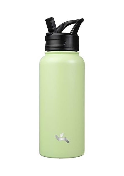 Yalıtımlı Su Şişesi 18 Oz Paslanmaz Çelik Su Şişesi 3 Kapaklı Spor Şişe Mermer Okyanus (Yurt Dışından)