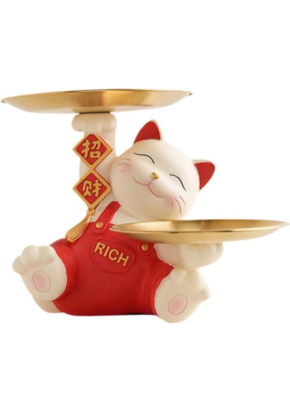 Şanslı Heykeli Ev Dekorasyonu Üstü Dolap Kitaplı Kırmızı (Yurt Dışından) fiyatları