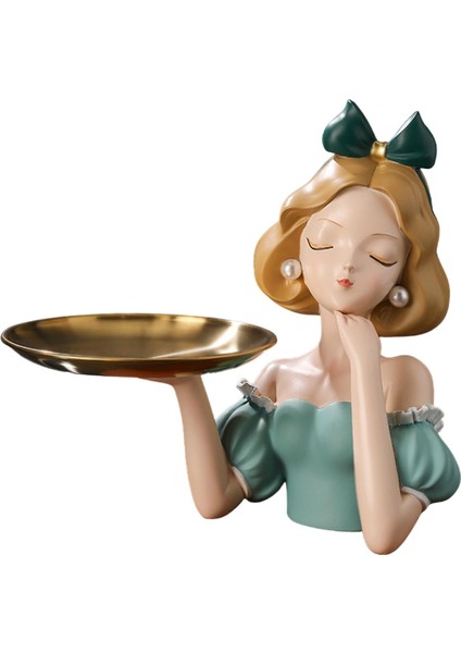 Figürü Kasesi Tepsisi Şömine Rafı Için Dekorasyonu Yeşil (Yurt Dışından)