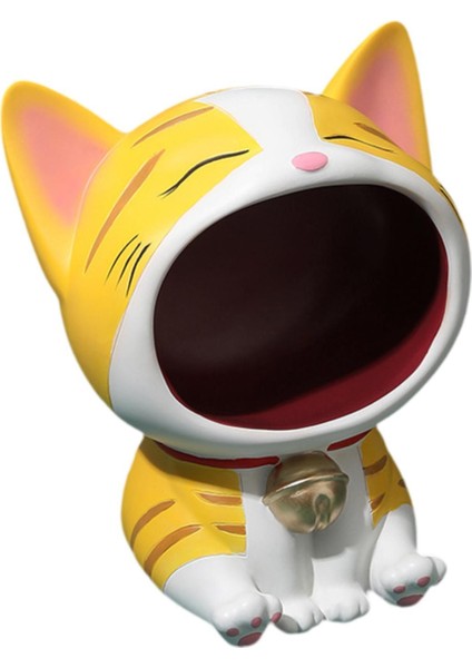 Kedi Heykeli Giriş Anahtar Kasesi Şeker Kasesi Yatak Odası Kitaplık Oturma Odası Sarı (Yurt Dışından) fiyatları