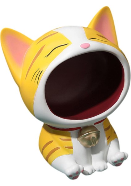 Kedi Heykeli Giriş Anahtar Kasesi Şeker Kasesi Yatak Odası Kitaplık Oturma Odası Sarı (Yurt Dışından) modelleri