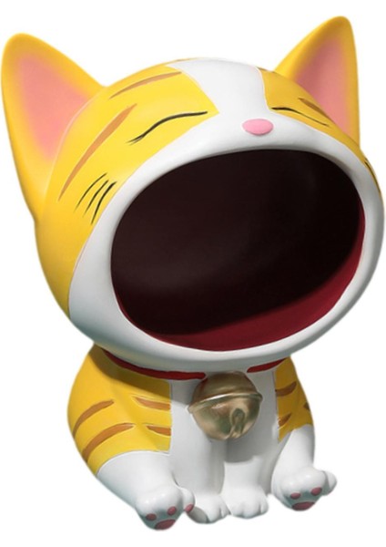 Kedi Heykeli Giriş Anahtar Kasesi Şeker Kasesi Yatak Odası Kitaplık Oturma Odası Sarı (Yurt Dışından) fırsatları