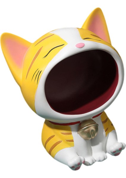 Kedi Heykeli Giriş Anahtar Kasesi Şeker Kasesi Yatak Odası Kitaplık Oturma Odası Sarı (Yurt Dışından) indirimleri