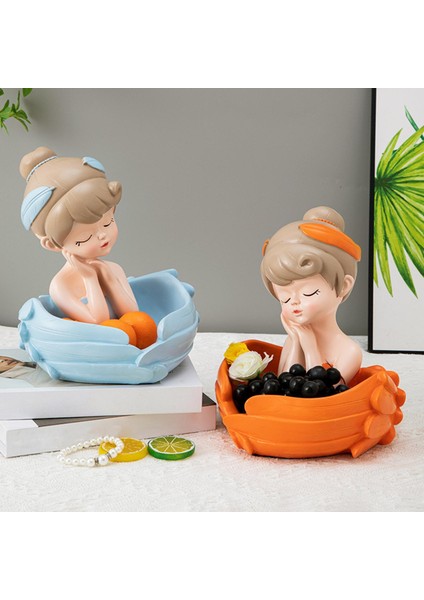 Kız Heykeli Depolama Tepsisi Modern Kitaplık Yemek Ev Için (Yurt Dışından) modelleri