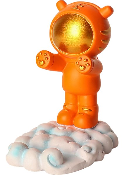 Evrensel Cep Telefonu Heykelcik 3D Karikatür Hediye Dekoru Turuncu (Yurt Dışından)