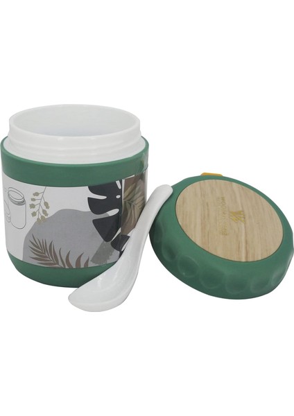 13.5 Oz Çocuk Gıda Yalıtımlı Kavanoz Sıcak Yemek Yalıtımlı Kavanoz Sıcak ve Soğuk Gıda Yalıtımlı Kavanoz (Paslanmaz Çelik Yeşil) (Yurt Dışından)