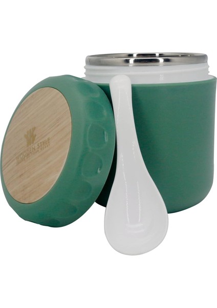 13.5 Oz Çocuk Gıda Yalıtımlı Kavanoz Sıcak Yemek Yalıtımlı Kavanoz Sıcak ve Soğuk Gıda Yalıtımlı Kavanoz (Paslanmaz Çelik Yeşil) (Yurt Dışından) fiyatları