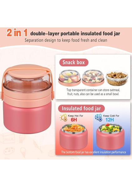 Adet Isı Yalıtımı (Yaklaşık 236,6 Ml) Atıştırmalık Kabı ile Çorba Yalıtımı Yemek Için Uygun Çocuk Termos Kabı Yemek Kabı Geniş Ağızlı Vakum Paslanmaz Çelik Sızdırmaz (Yurt Dışından) modelleri