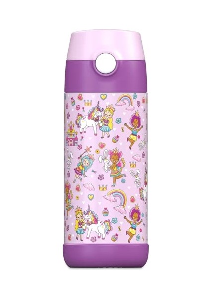 ， Çocuk Paslanmaz Çelik Hasır Su Şişesi 350ML – Bpa Free – Sızdırmaz – Okul ve Kreşler Için Yalıtımlı Su Şişesi (Yurt Dışından)