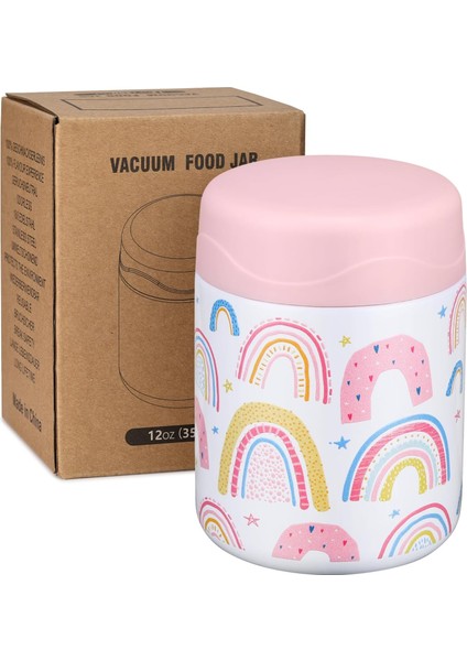 ， 12 Oz Çorba Yalıtımlı Çocuklar Yalıtımlı Gıda Kavanoz Geniş Ağızlı Öğle Yemeği Kabı Sızdırmaz Paslanmaz Çelik Vakumlu Öğle Yemeği Kutusu Okul Gezisi Için Açık (Yurt Dışından) fiyatları