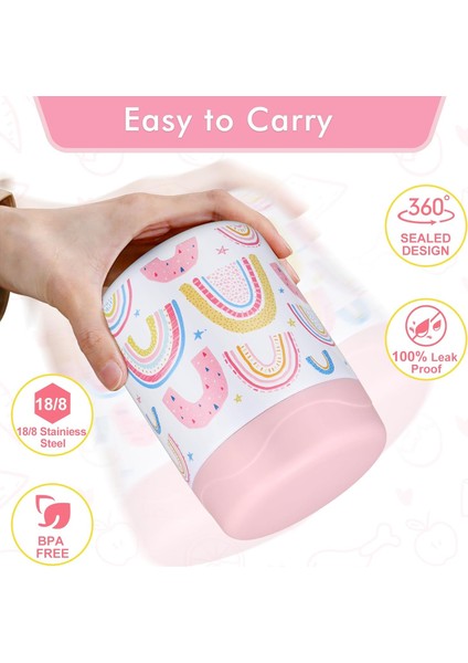 ， 12 Oz Çorba Yalıtımlı Çocuklar Yalıtımlı Gıda Kavanoz Geniş Ağızlı Öğle Yemeği Kabı Sızdırmaz Paslanmaz Çelik Vakumlu Öğle Yemeği Kutusu Okul Gezisi Için Açık (Yurt Dışından) fırsatları