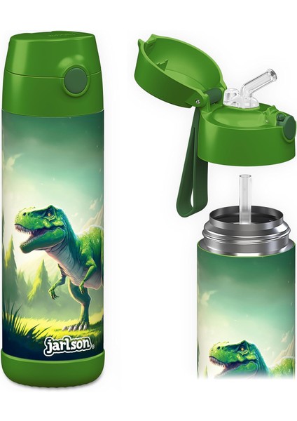 ， Çocuk Paslanmaz Çelik Hasır Su Şişesi 350ML – Bpa Free – Sızdırmaz – Okul ve Kreşler Için Yalıtımlı Su Şişesi (Yurt Dışından)