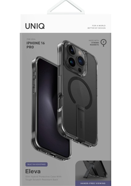 Apple iPhone 16 Pro Kılıf Eleva Serisi Standlı Magsafe Özellikli (Magclick™) Premium Kılıf