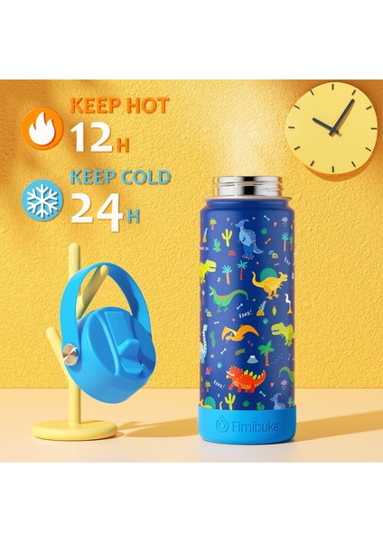 Çocuklar Yalıtımlı Su Şişesi 18 Oz Bpa Içermeyen Paslanmaz Çelik Saman ile Seyahat Çift Duvar Sızdırmaz Yürümeye Başlayan Okul Erkek Kız Için (1 Paket Yeşil Dinozor) (Yurt Dışından) fırsatları