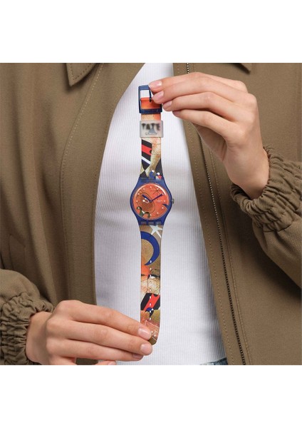 SO29Z136 Swatch Miro's Women & Bird In The Moonlight Unisex Kol Saati