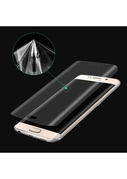 Samsung Galaxy S7 Edge - Ekran Koruyucu Süper Pet Ekran Koruyucu Jelatin - Siyah