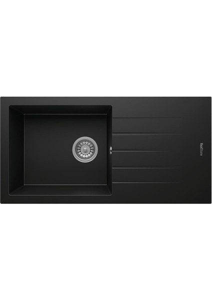 Assos 86 Xl Siyah Tek Gözlü Granit Eviye (REALSTONE.P-011-S)